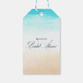 Étiquettes-cadeau Élégant Mariage Tropical Côtier (Dos)