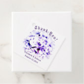 Étiquettes Cadeau Élégant Mariage Violets (En situation)