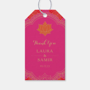Étiquettes-cadeau Élégant Mehndi Mariage Tags cadeaux