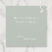 Étiquettes Cadeau Élégant Merci de Baby shower (Dos)