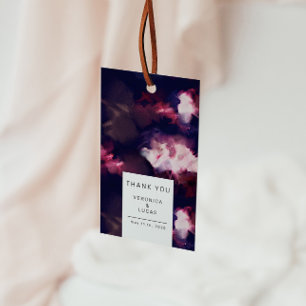 Étiquettes-cadeau Élégant Merci de brosse artistique Bourgogne