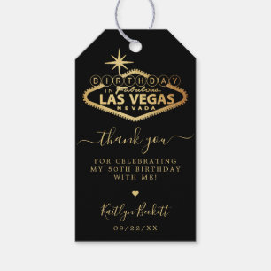 Étiquettes-cadeau Elégant Merci de fête d'anniversaire de Las Vegas