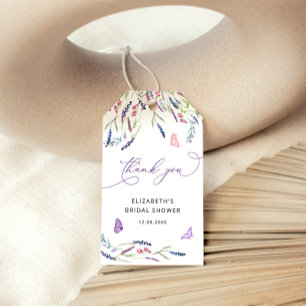 Étiquettes-cadeau Élégant Merci de Fête des mariées de lavande