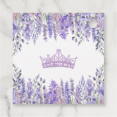 Étiquettes Cadeau Élégant Merci de Quinceanera violet (Dos)