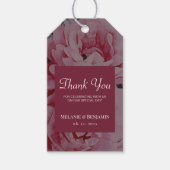 Étiquettes-cadeau Élégant Merci Mariage Fleur (Devant)