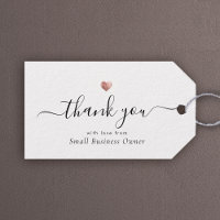 Élégant Merci moderne Script Rose Gold Business