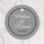 Étiquettes Cadeau Élégant Merci Script mariage Faveur (Dos)