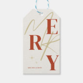 Étiquettes-cadeau Elegant Merry Christmas Typography (Devant)