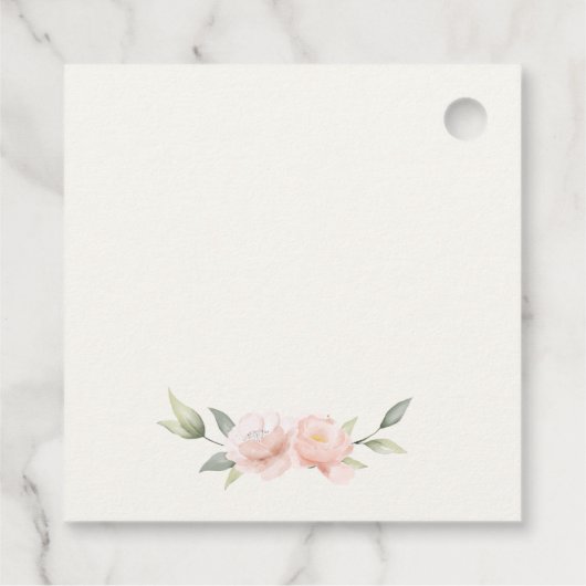 Étiquettes Cadeau Élégant Mignonne Lapin En Panier Floral Anniversai (Dos)