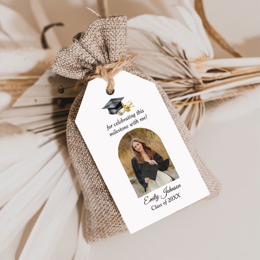 Étiquettes-cadeau Elegant Minimal Minimalist Graduation