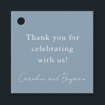 Étiquettes Cadeau Élégant minimaliste Mariage Dusty Merci bleu<br><div class="desc">Elégant minimaliste Personnalisé Mariage Dusty Merci bleu Favoriser Tags</div>