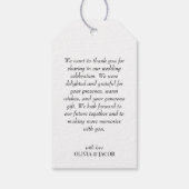 Étiquettes-cadeau Élégant minimaliste Merci Mariage (Dos)