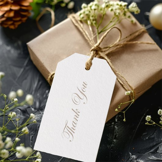 Étiquettes-cadeau Élégant minimaliste Merci Mariage