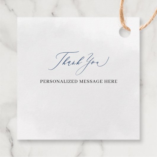 Étiquettes Cadeau Élégant Moderne Dusty Bleu Floral Sweet 16 (Dos)