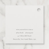 Étiquettes Cadeau Élégant Moderne Rustique Tan Cuir Texture (Dos)