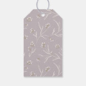 Étiquettes-cadeau Élégant monogramme de mariage rustique lilas flora (Dos)