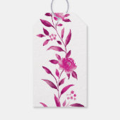 Étiquettes-cadeau Élégant monogramme Mariage chinois rose (Dos)