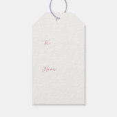 Étiquettes-cadeau Élégant Noël rose Vintage (Dos)