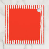 Étiquettes Cadeau Élégant Noël traditionnel arc rouge moderne (Dos)