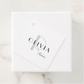 Étiquettes Cadeau Élégant nom de monogramme Favoriser les balises (En situation)