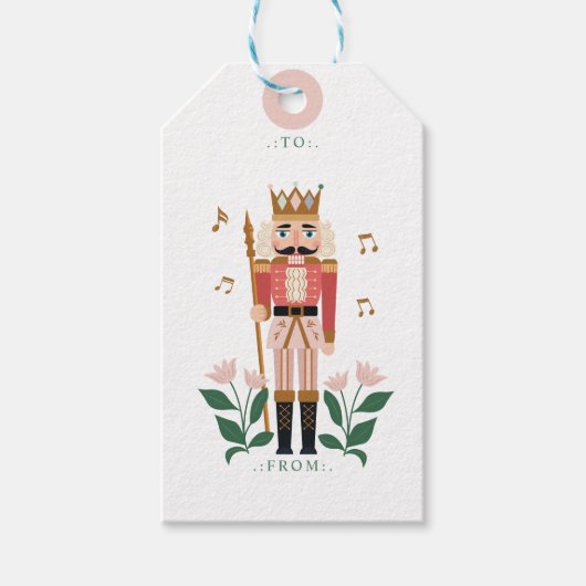 Étiquettes-cadeau Élégant Nutcracker Ballet Soldier À & De (Devant)