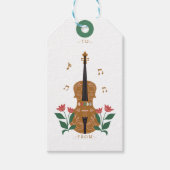 Étiquettes-cadeau Élégant Nutcracker Violon Floral Musique À & De (Devant)