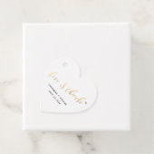 Étiquettes Cadeau Elégant or blanc chic Mariage de script (En situation)