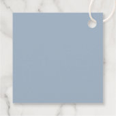 Étiquettes Cadeau Elégant or Dusty Fête des mariées de verdure bleue (Dos)