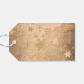 Étiquettes-cadeau Élégant or Joyeux Noël Snowflake Motif (Dos Horizontal)
