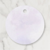 Étiquettes Cadeau Elégant papillon violet 1er anniversaire fête (Dos)