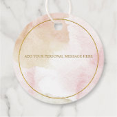 Étiquettes Cadeau Élégant pastel "Merci" personnalisable Note (Dos)