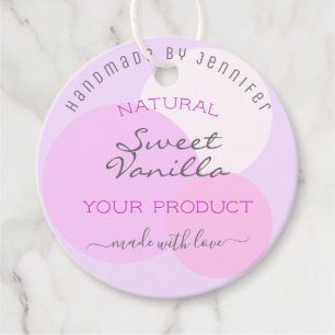 Étiquettes Cadeau Élégant Pastel Modèle Produits Fournitures d'embal