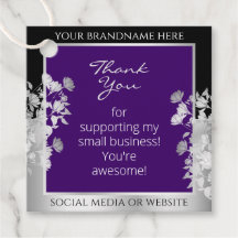 Élégant produit à effet floral pourpre et argent