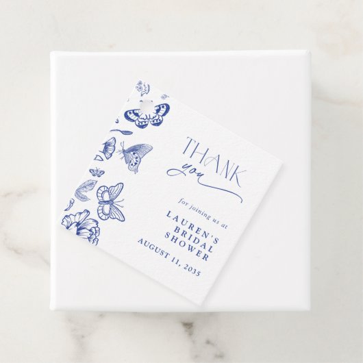 Étiquettes Cadeau Élégant quelque chose de Fête des mariées bleu Mer (En situation)