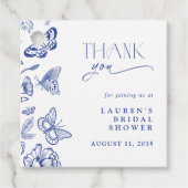 Étiquettes Cadeau Élégant quelque chose de Fête des mariées bleu Mer (Devant)