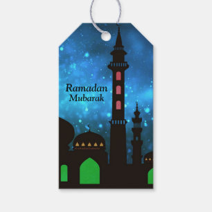 Étiquettes-cadeau Elégant Ramadan Moubarak islamique Masjid Design