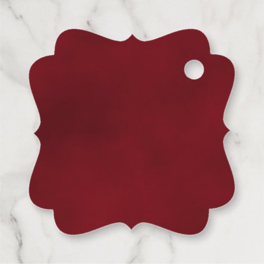 Étiquettes Cadeau Elégant reflet Mariage de Rose rouge Merci (Dos)