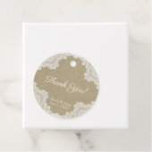 Étiquettes Cadeau Élégant roman rustique Dentelle blanche et Mariage (En situation)