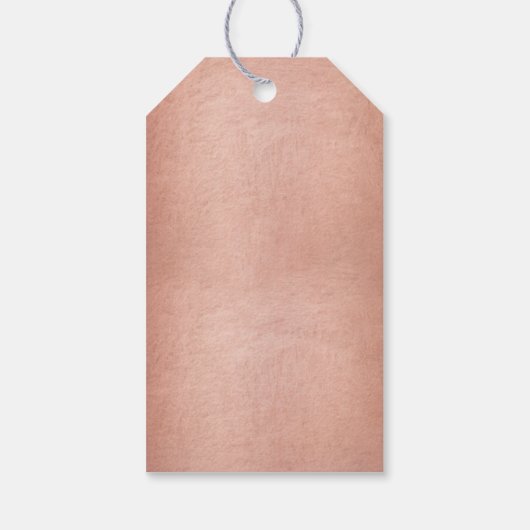 Étiquettes-cadeau Élégant Rose blanche or Merci Mariage moderne (Dos)