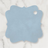 Étiquettes Cadeau Elégant Rose bleu Dusty Merci Mariage (Dos)