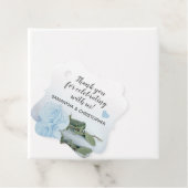 Étiquettes Cadeau Elégant Rose bleu Dusty Merci Mariage (En situation)