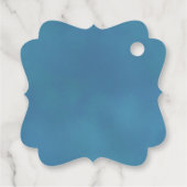 Étiquettes Cadeau Elégant Rose bleu turquoise Merci Mariage (Dos)