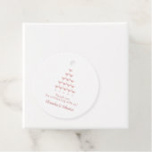 Étiquettes Cadeau Élégant Rose Champagne Tour Mariage Script (En situation)