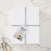 Étiquettes-cadeau Élégant Rose de pêche à l'ivoire Merci Mariage (Avec de la ficelle)