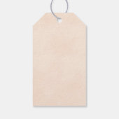 Étiquettes-cadeau Élégant Rose de pêche à l'ivoire Merci Mariage (Dos)