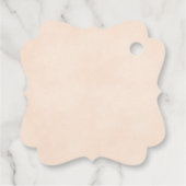 Étiquettes Cadeau Élégant Rose de pêche pâle Merci Mariage (Dos)