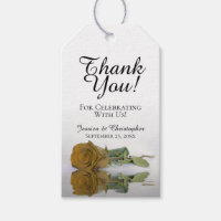 Élégant Rose or ocre Merci Mariage