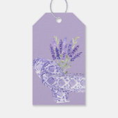 Étiquettes-cadeau Élégant Rustique Lavande Provence Fleurs Lilas  (Dos)