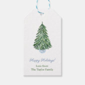 Étiquettes-cadeau Élégant sapin de Noël Ginger Joyeux Noël (Devant)