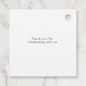 Étiquettes Cadeau Élégant script d'amour photo mariage (Dos)